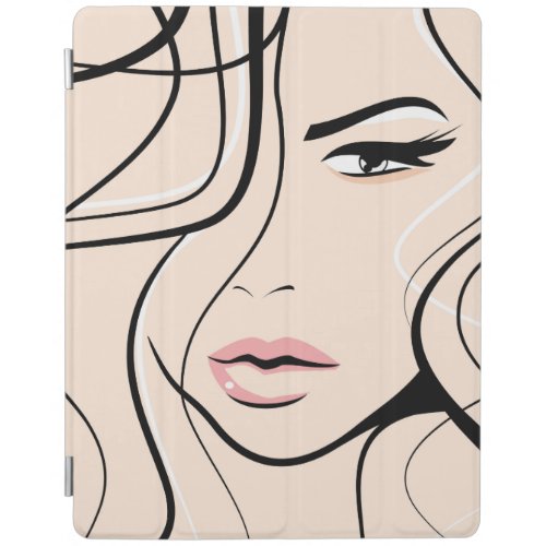 Lovely female face iPad smart cover