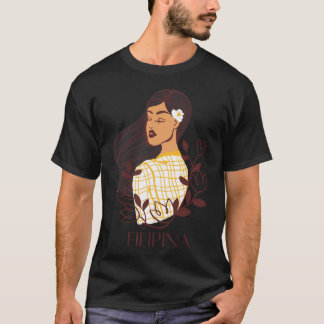 Lovely Filipina Pinay Filipiniana Filipino With Sa T-Shirt