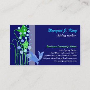 Lovely fish and water grass business cards. card
