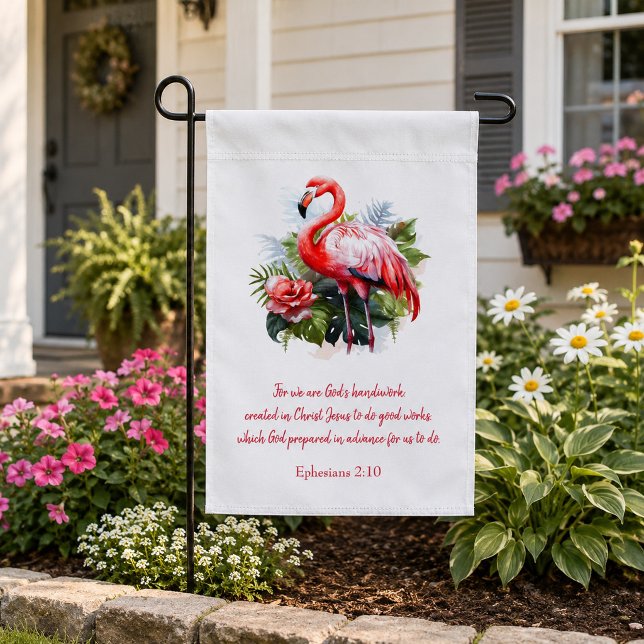 Lovely Flamingo God's Handiwork   Garden Flag (Creator Uploaded)
