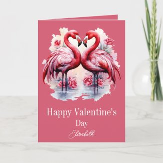 Lovely Flamingos Valentine's Day