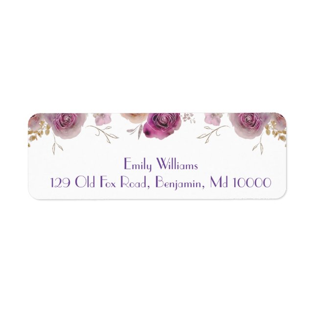 Lovely Floral Beauty Label (Front)