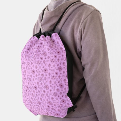 lovely floral feminine pattern drawstring bag
