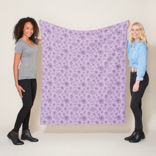 lovely floral feminine pattern fleece blanket