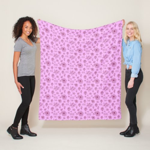 lovely floral feminine pattern fleece blanket