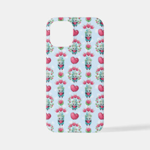 Lovely Floral Mason Jar Hearts Pattern iPhone 12 Mini Case