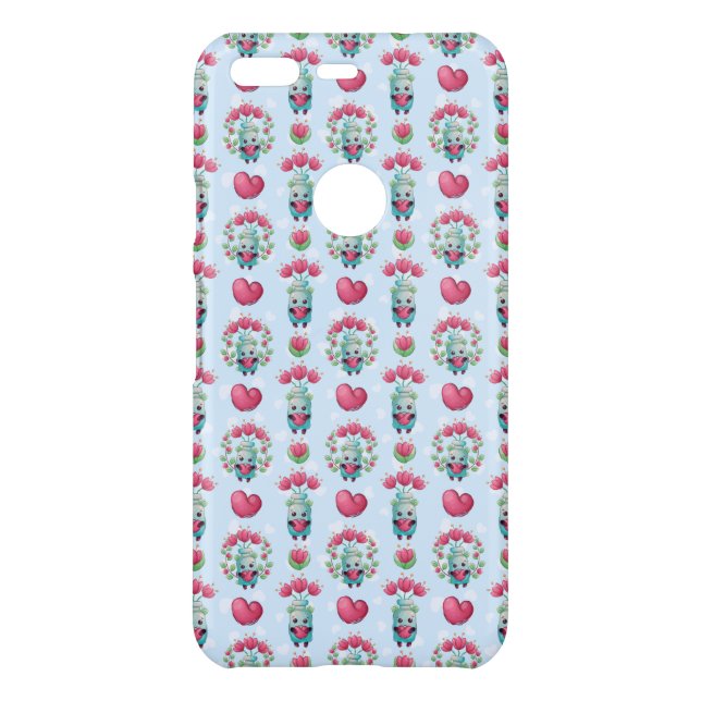 Lovely Floral Mason Jar Hearts Pattern Uncommon Google Pixel Case (Back)