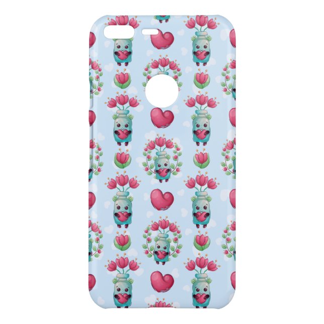 Lovely Floral Mason Jar Hearts Pattern Uncommon Google Pixel XL Case (Back)