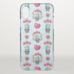 Lovely Floral Mason Jar Hearts Pattern iPhone XS Case