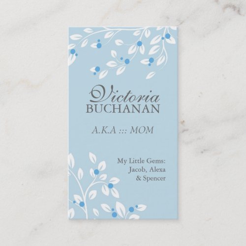 Lovely Floral Mommy Card Business Card Template