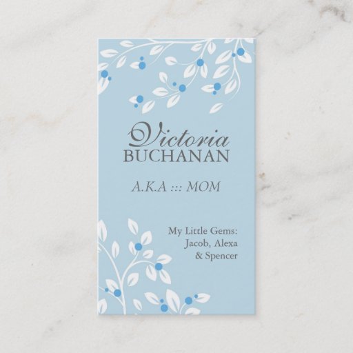 Customizable Lovely Floral Mommy Card Business Card Template