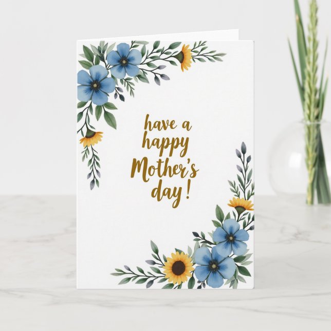 Lovely Floral Mothers Day Card (Front)
