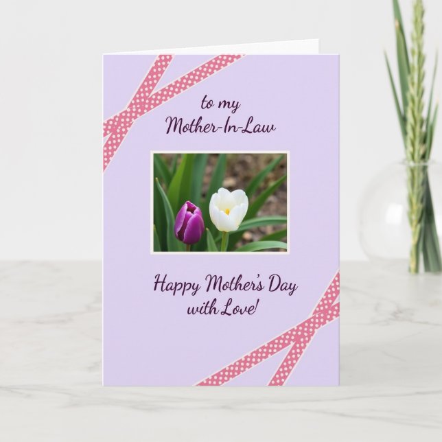 Lovely Floral Photo Mothers Card (Front)