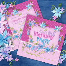 Lovely Floral Pink Polka Dots Birthday Party
