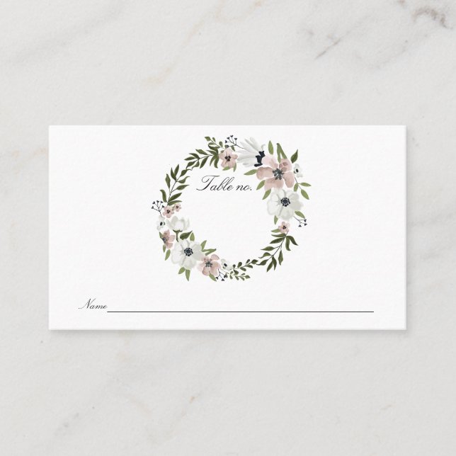 Lovely Floral Place Cards (Front)