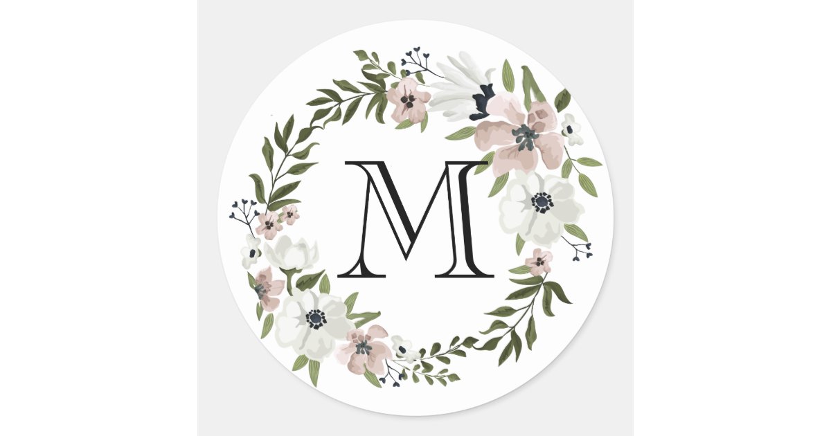 Lovely Floral Round Sticker | Zazzle