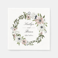 Lovely Floral Wedding Napkin