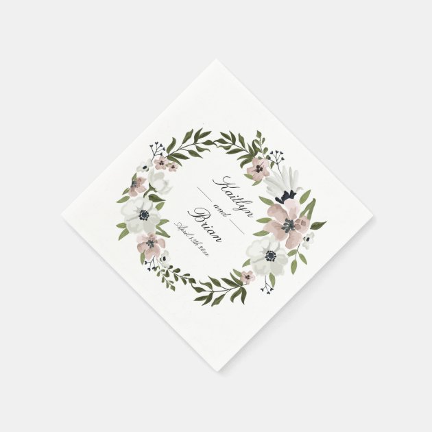 Lovely Floral Wedding Napkin