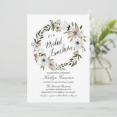 Lovely Floral Wreath- Bridal Luncheon Invitation (Standing Front)