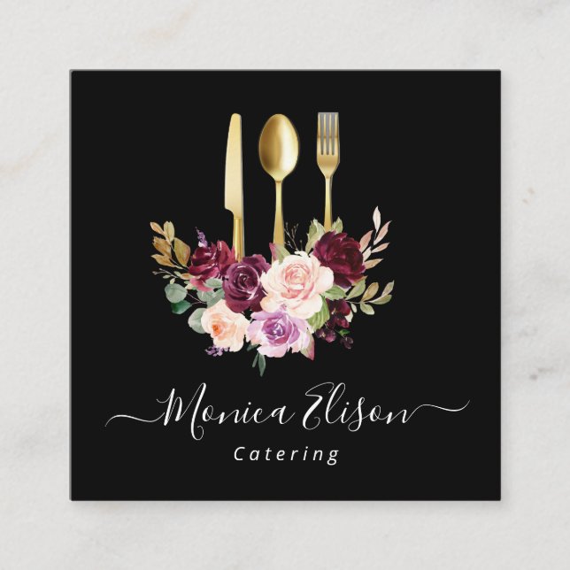 lovely flower catering business card (Front)