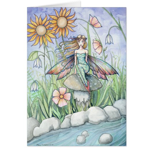 Lovely Flower Fairy Art Card by Molly Harrison (Front)