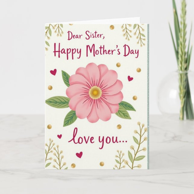 Lovely Flower Mothers Day Card (Front)