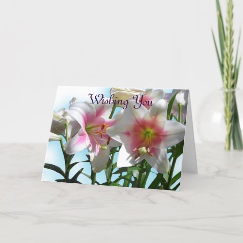 Lovely Flowers Easter Blessings Card