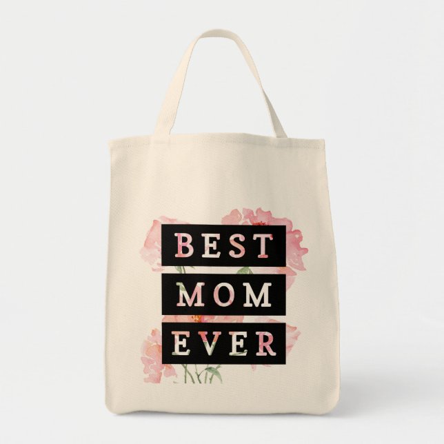 Lovely flowers for mama l Best mom ever Tote Bag (Front)