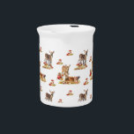 Lovely Forest Animals Autumn Art Pattern Beverage Pitcher<br><div class="desc">Lovely forest animals personalized Autumn art pattern featuring cute hedgehogs,  squirrels,  deer and beautiful fall leaves,  autumn leaves piles,  mushrooms and acorns.
Awesome forest fall art personalized seasonal pattern.
Customize by changing the text.</div>