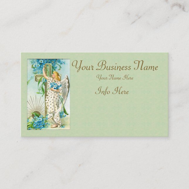 Lovely Forget Me Not Angel Business Card (Front)