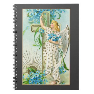 Lovely Forget Me Not Angel Notebook