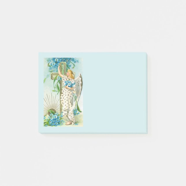 Lovely Forget Me Not Angel Post-it Notes (Front)