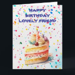 Lovely Friend Birthday  Card<br><div class="desc">"Celebrate another year of survival in style with this hilarious birthday card! Featuring the witty pun, ‘Congrats on surviving another year! Now let’s party like it’s the ‘90s!’, this card is perfect for anyone who loves nostalgia, humor, and a good throwback. Whether they spent the ‘90s rocking out to boy...</div>