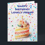 Lovely Friend Birthday  Card<br><div class="desc">"Celebrate another year of survival in style with this hilarious birthday card! Featuring the witty pun, ‘Congrats on surviving another year! Now let’s party like it’s the ‘90s!’, this card is perfect for anyone who loves nostalgia, humor, and a good throwback. Whether they spent the ‘90s rocking out to boy...</div>