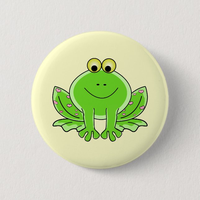 Lovely Frog Pinback Button (Front)