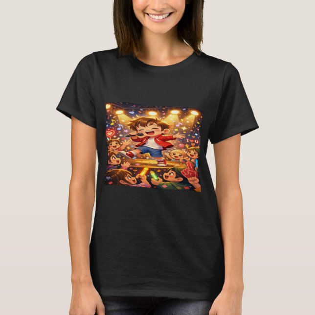 lovely funny singer in the concert T-Shirt (Front)