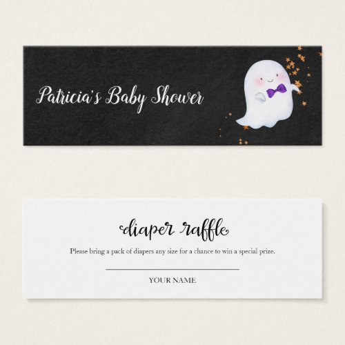 Lovely Ghost Halloween Baby Shower Diaper Raffle