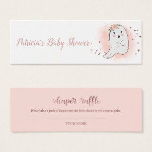 Lovely Ghost Halloween Baby Shower Diaper Raffle