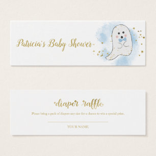 Lovely Ghost Halloween Baby Shower Diaper Raffle