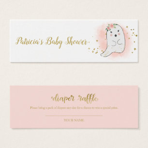 Lovely Ghost Halloween Baby Shower Diaper Raffle