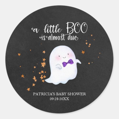 Lovely Ghost Halloween Girl Baby Shower Classic Round Sticker