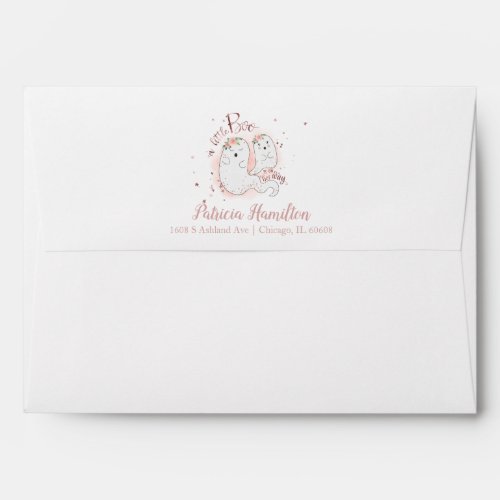 Lovely Ghost with baby girl baby shower invitation Envelope