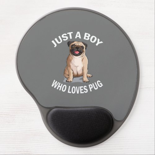 Lovely Gifts for Dog Lovers With Pug Gel Mouse Pad