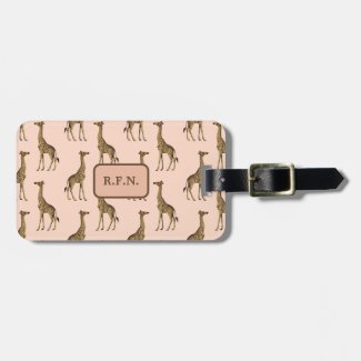 Lovely Giraffes Pink and Brown