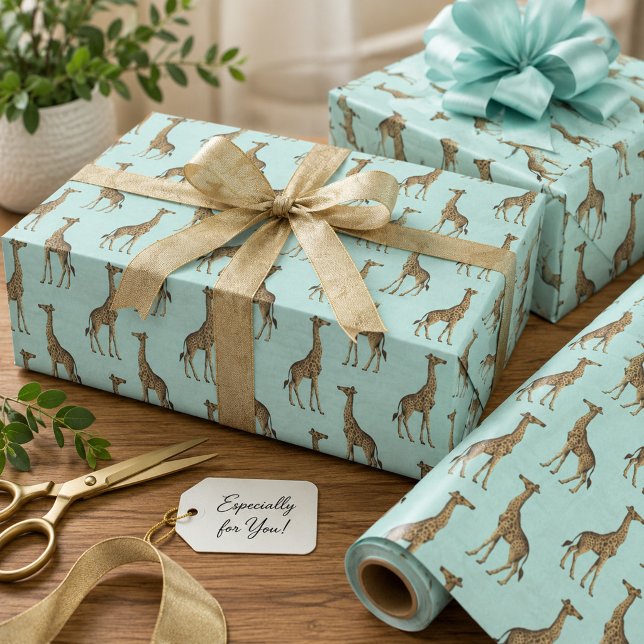 Lovely Giraffes Wrapping Paper Sheets (Creator Uploaded)