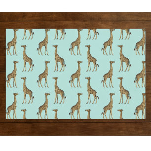 Lovely Giraffes Wrapping Paper Sheets