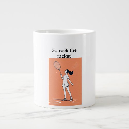 Lovely Girl Badminton Player Specialty Mug Giant Coffee Mug