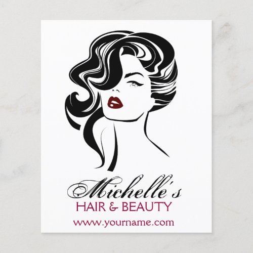 Lovely girl with wavy hair Makeup Icon Flyer