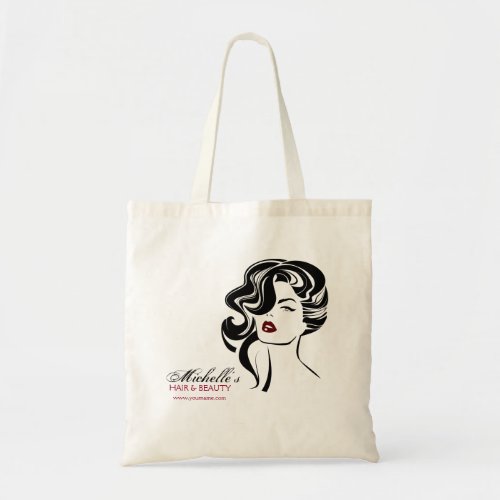 Lovely girl with wavy hair Makeup Icon Tote Bag