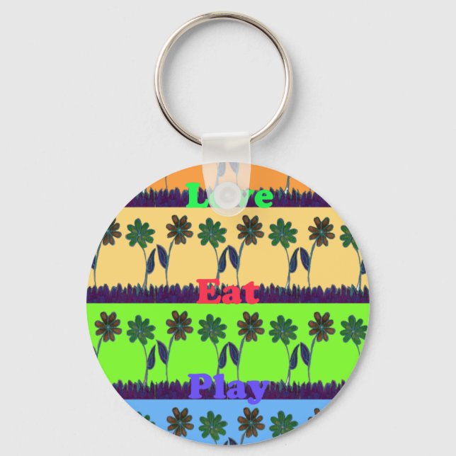 Lovely Girly Hakuna Matata colors Gifts.png Keychain (Front)